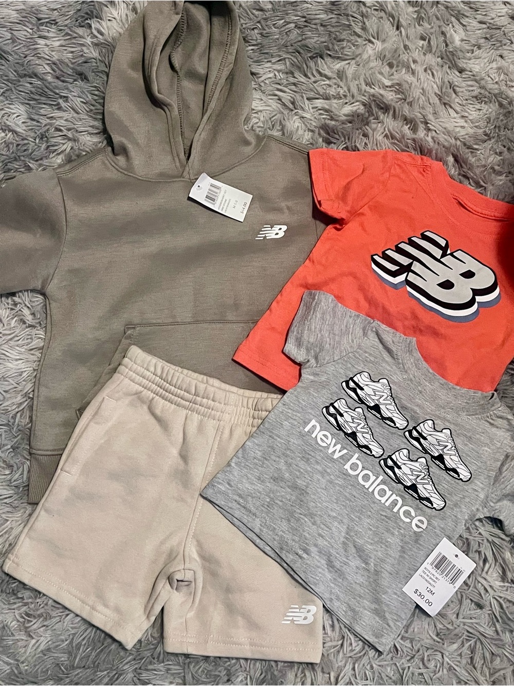 New Balance Kids Hoodie, Tee & Shorts  (bundle sizes vary)